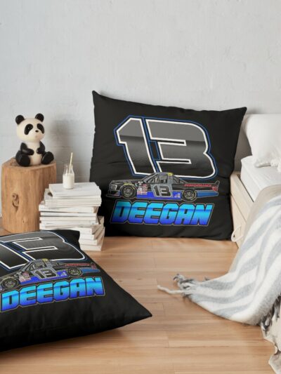 Hailie Deegan 13 Nascar Truck Throw Pillow Official Hailie Deegan Merch