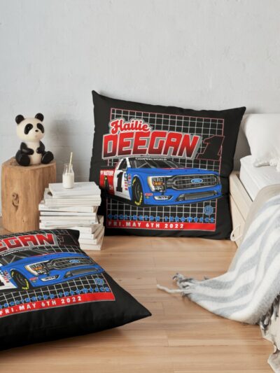 Hailie Deegan Merch Throw Pillow Official Hailie Deegan Merch