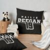 Hailie Deegan 19 Throw Pillow Official Hailie Deegan Merch