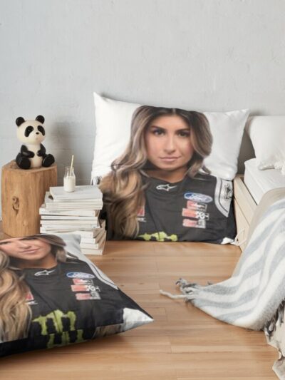 Hailie Deegan - Poster Throw Pillow Official Hailie Deegan Merch