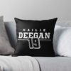 Hailie Deegan 19 Throw Pillow Official Hailie Deegan Merch