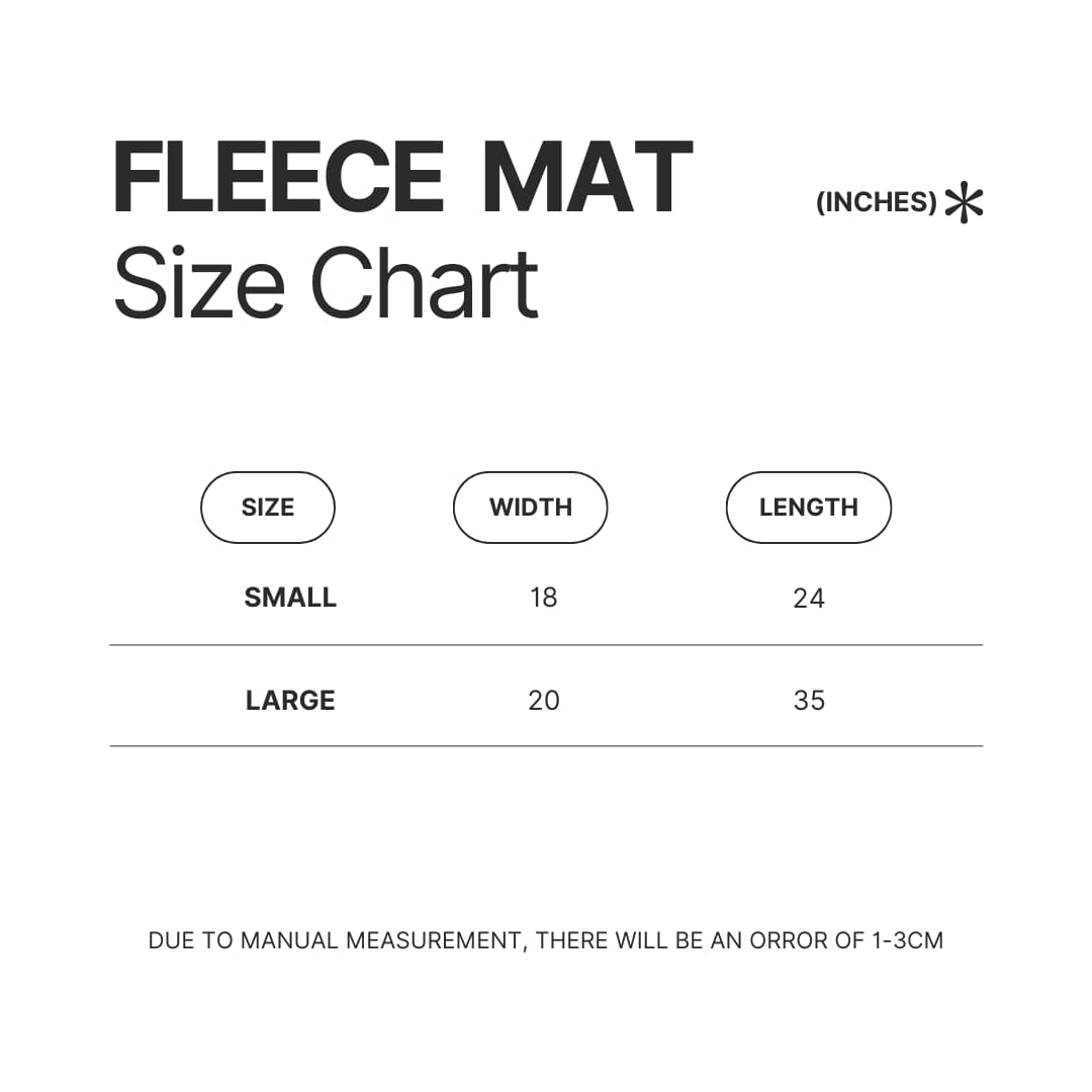 Fleece Mat Size Chart - Hailie Deegan Shop