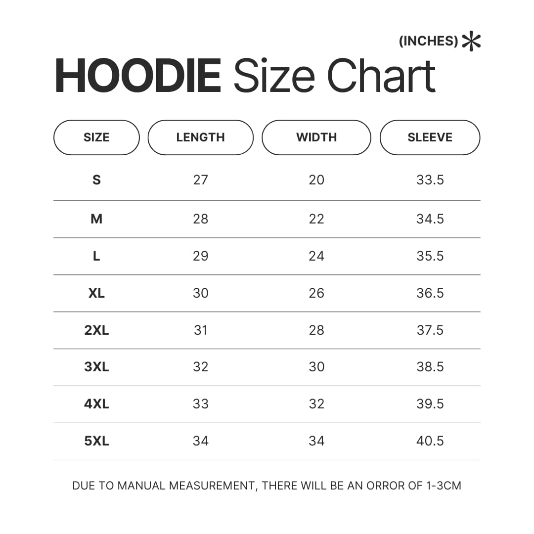 Hoodie Size Chart - Hailie Deegan Shop