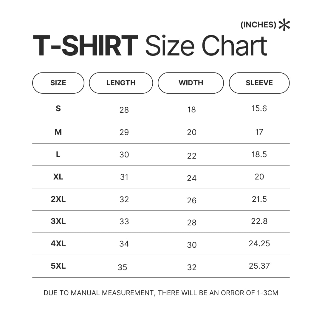 T shirt Size Chart - Hailie Deegan Shop