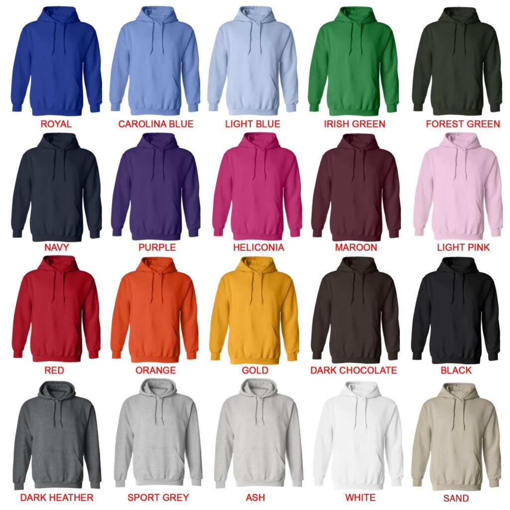 hoodie color chart - Hailie Deegan Shop