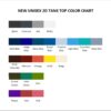 tank top color chart - Hailie Deegan Shop